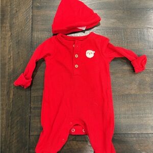 Red Santa Kids One Piece + hat